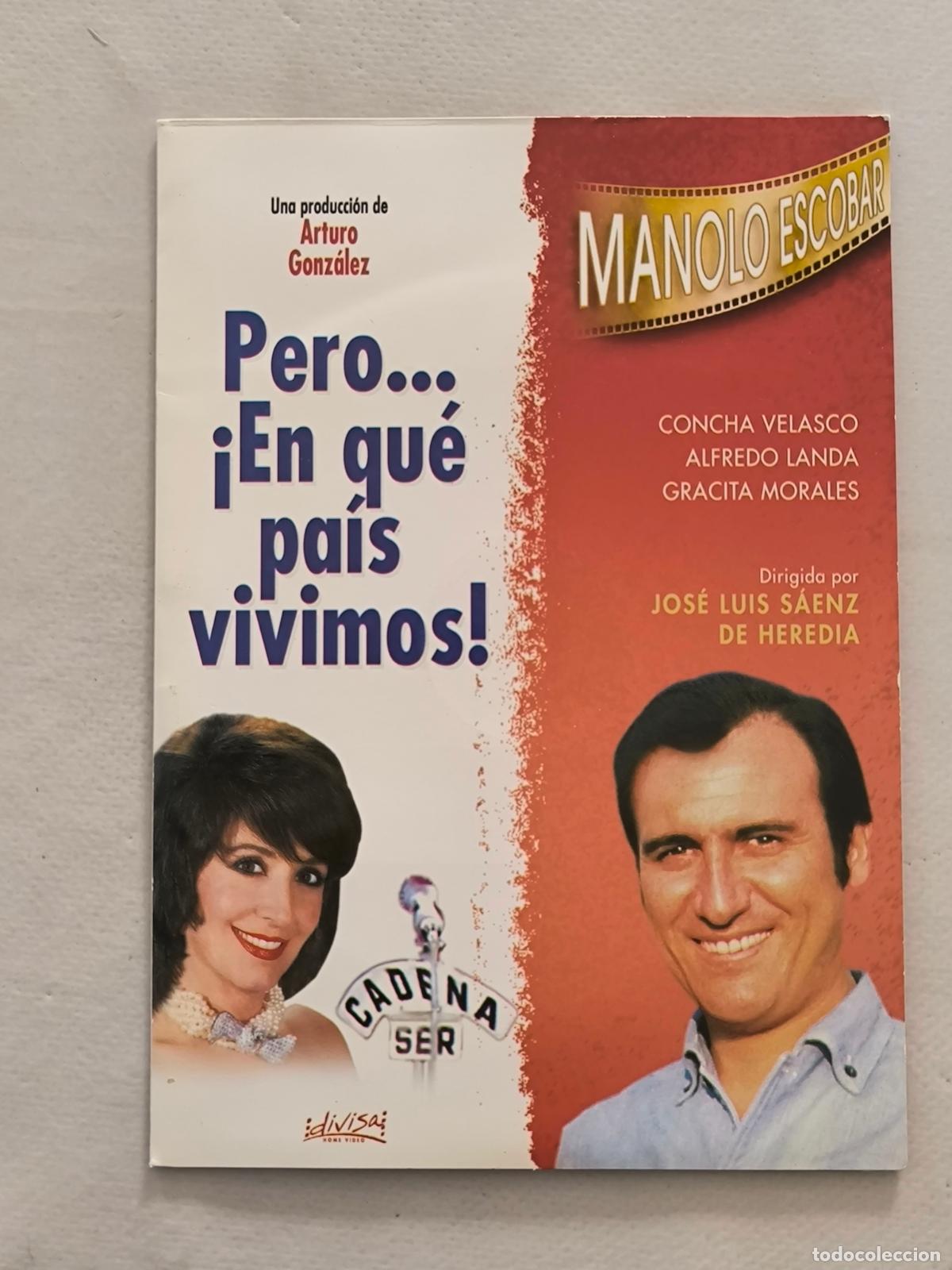 Cine: DVD PERO... &iexcl;EN QUE PAIS VIVIMOS! - MANOLO ESCOBAR - FUNDA FINA CARTON (5J)
