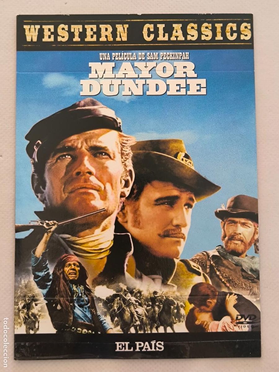 Cine: DVD MAYOR DUNDEE - SAM PECKINGPAH - FUNDA FINA CARTON (5K)