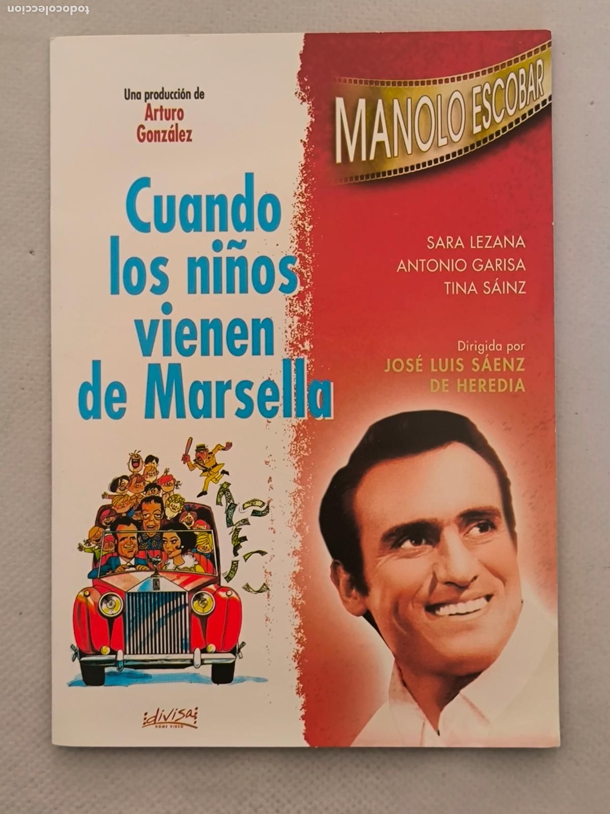 Cine: DVD CUANDO LOS NI&Ntilde;OS VIENEN DE MARSELLA - MANOLO ESCOBAR - FUNDA FINA CARTON (5L)