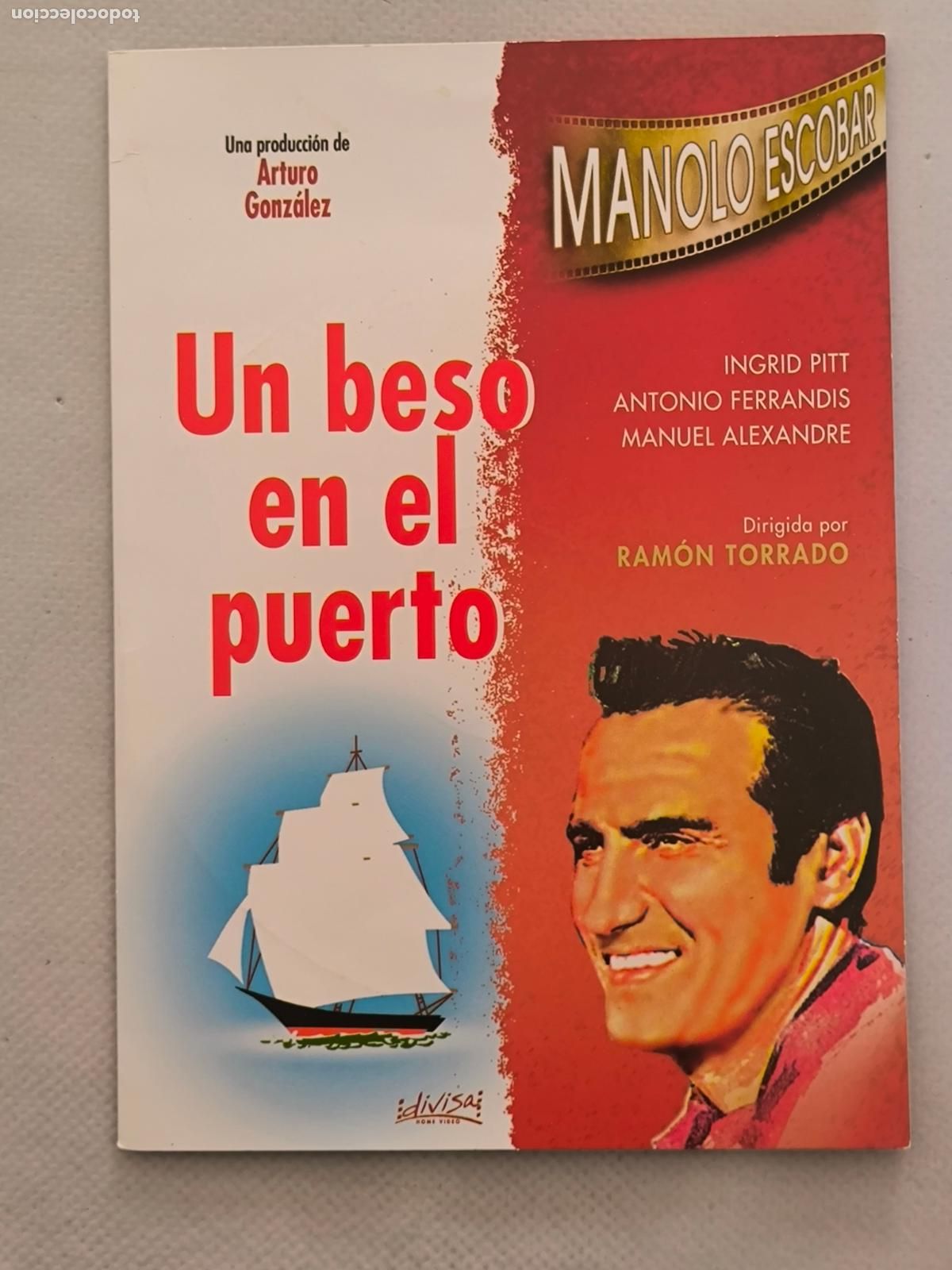 Cine: DVD UN BESO EN EL PUERTO - MANOLO ESCOBAR - FUNDA FINA CARTON (5L)