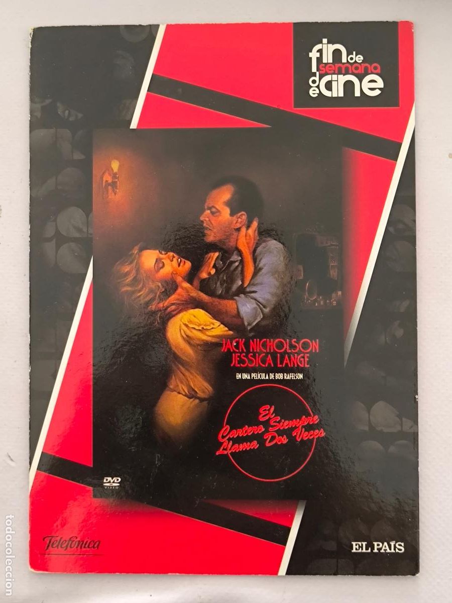 Cinema: DVD EL CARTERO SIEMPRE LLAMA DOS VECES - JACK NICHOLSON - FUNDA FINA CARTON (5M)