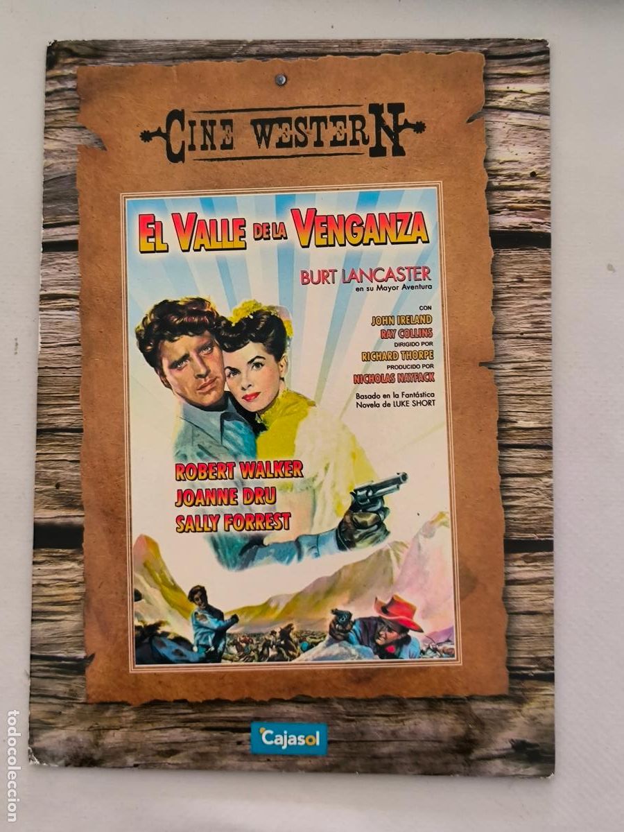 Cinema: DVD EL VALLE DE LA VENGANZA - BURT LANCASTER - FUNDA FINA CARTON (5M)