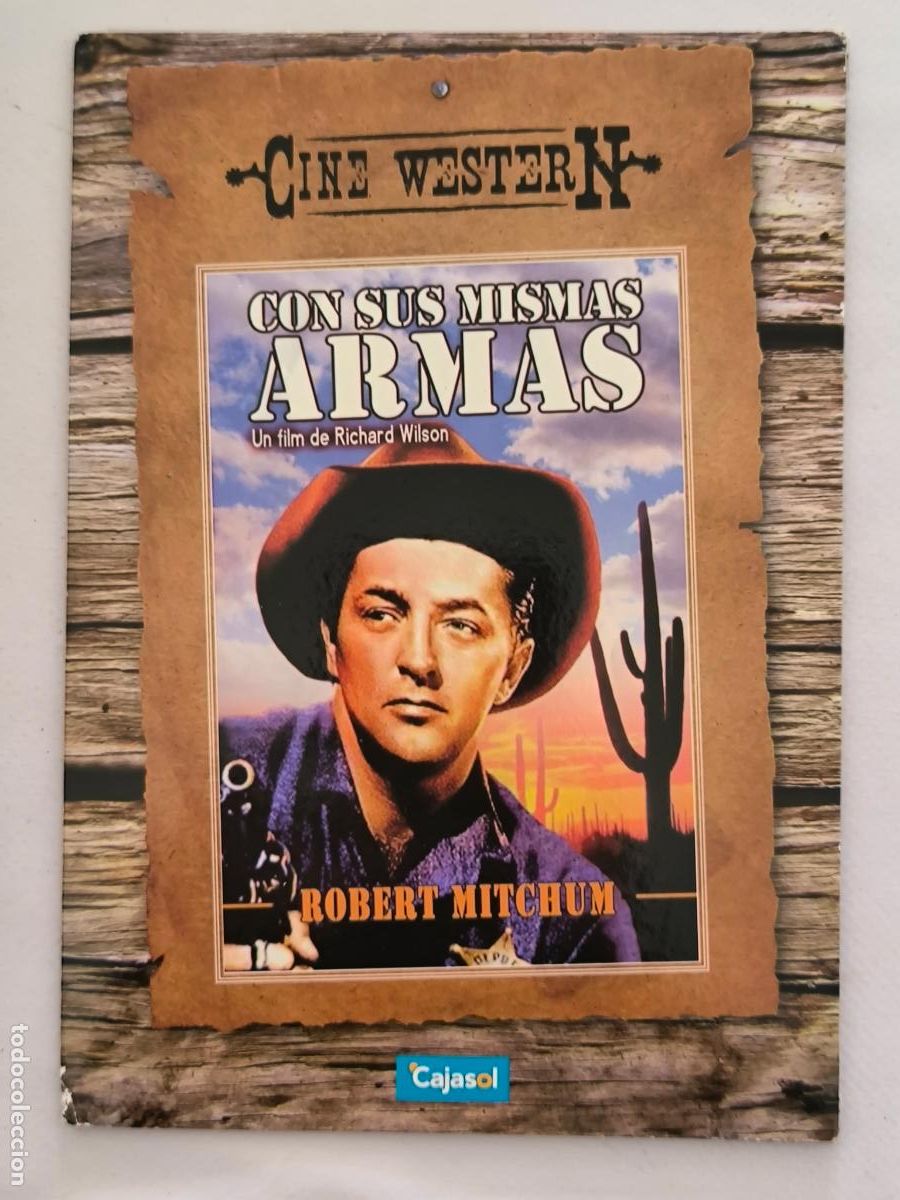 Cinema: DVD CON SUS MISMAS ARMAS - ROBERT MITCHUM - FUNDA FINA CARTON (5M)