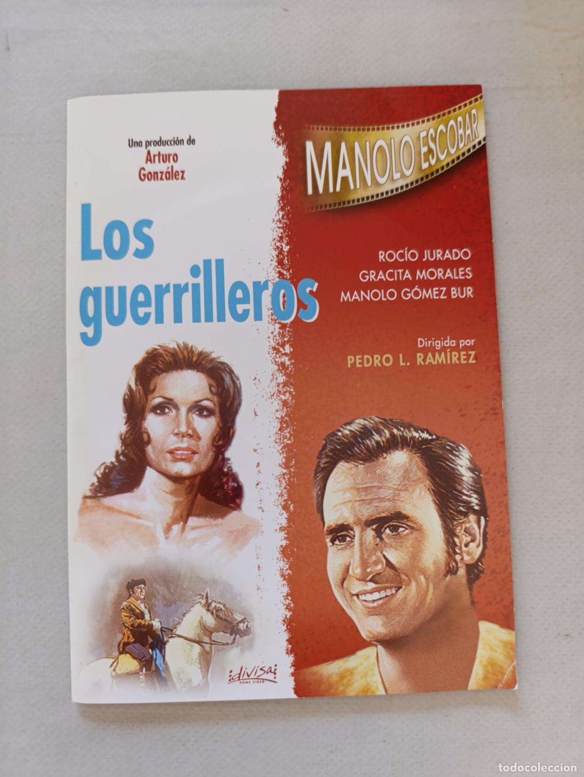 Cine: DVD LOS GUERRILLEROS - MANOLO ESCOBAR, ROCIO JURADO, GRACITA MORALES - FUNDA FINA CARTON (E&Ntilde;)