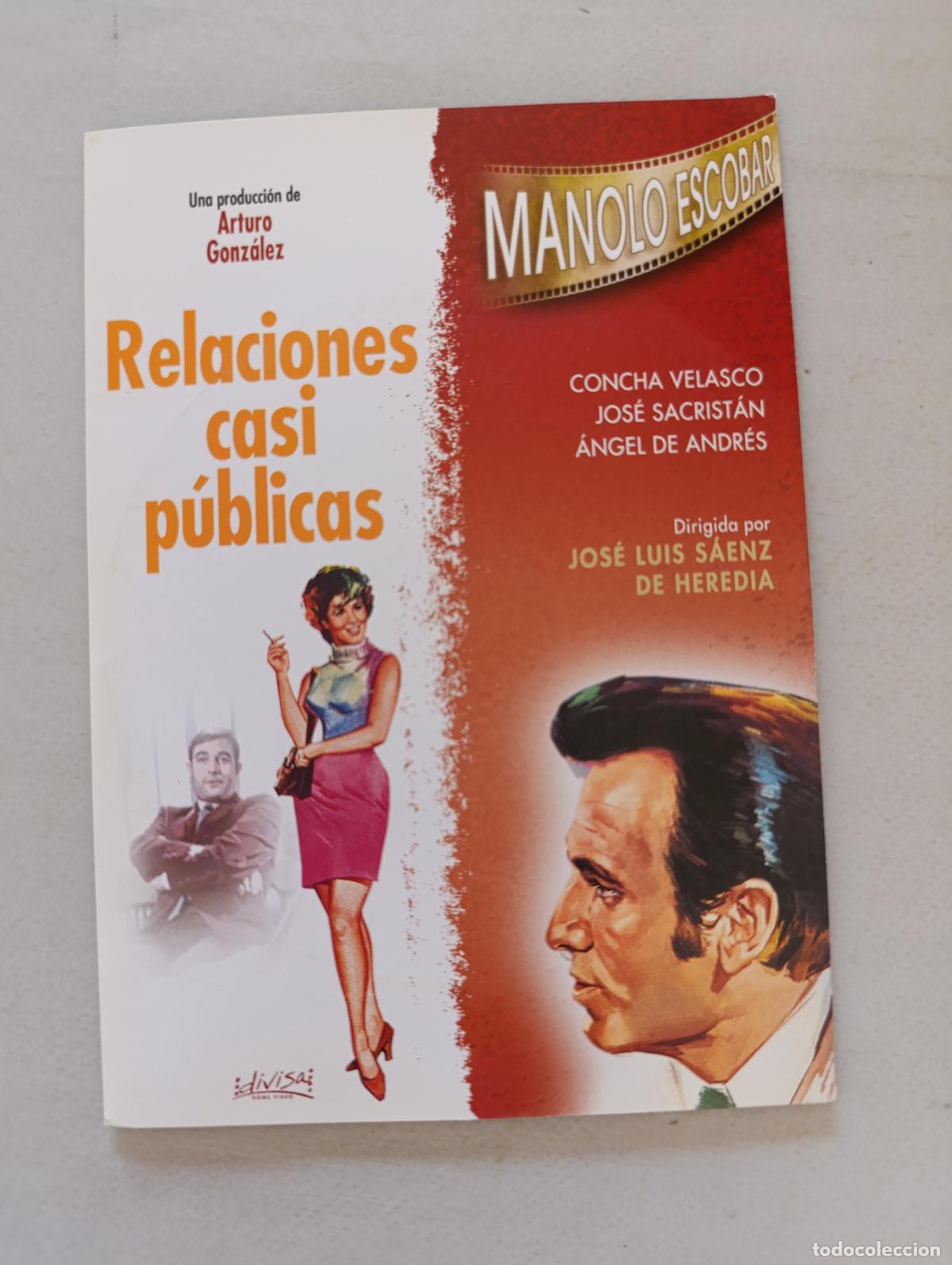 Cine: DVD RELACIONES CASI PUBLICAS - MANOLO ESCOBAR, CONCHA VELASCO - FUNDA FINA CARTON (E&Ntilde;)