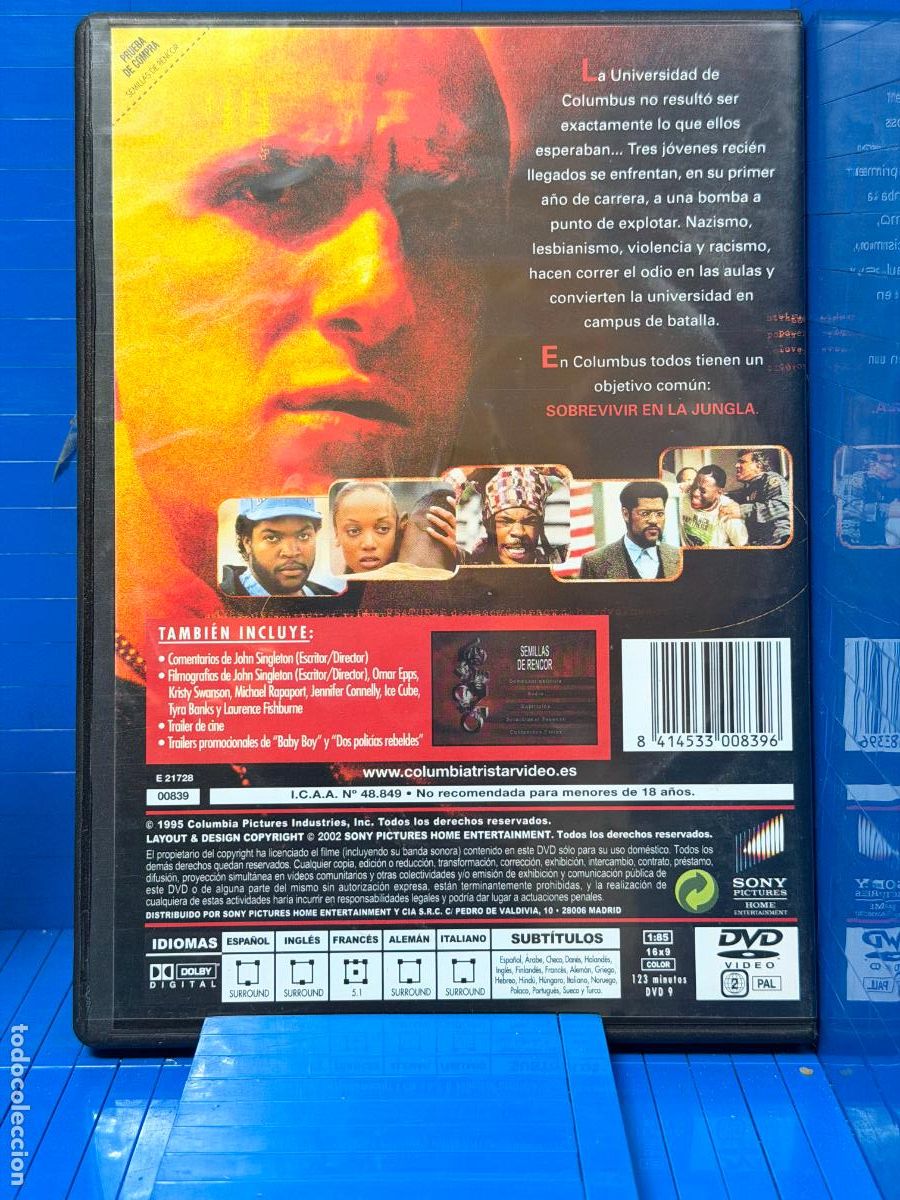 Cine: SEMILLAS DE RENCOR &ndash; JOHN SINGLETON &ndash; 1995 &ndash; DVD - Foto 2