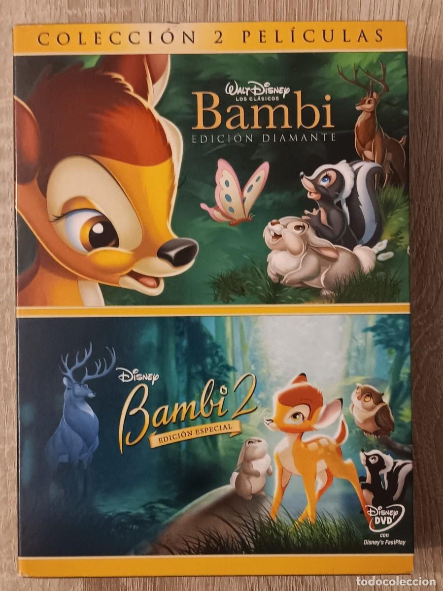 Cine: PELICULA DVD CAJA ESTUCHE DOS PELICULAS DISNEY BAMBI Y BAMBI 2
