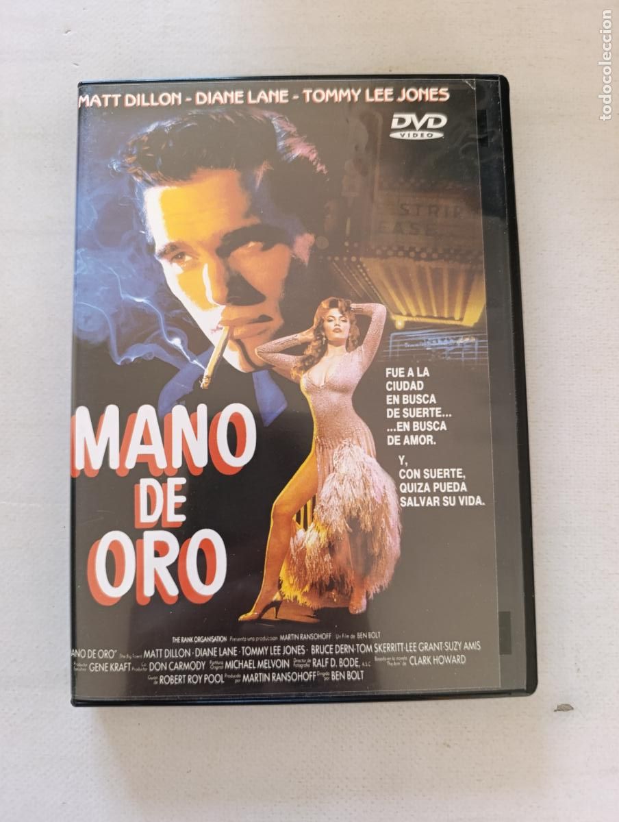 Cine: DVD MANO DE ORO - MATT DILLON, DIANE LANE, TOMMY LEE JONES (AZ)
