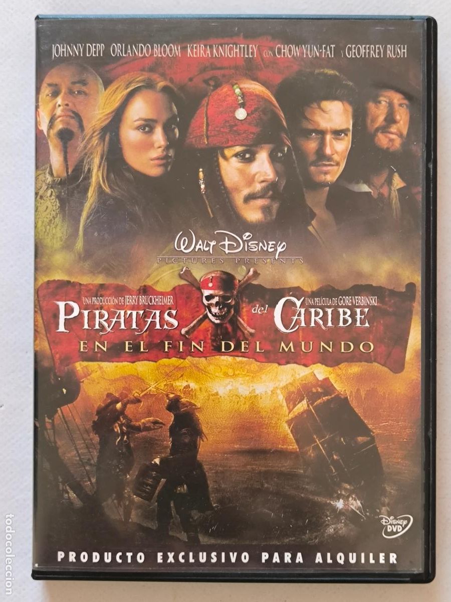 Cine: DVD PIRATAS DEL CARIBE EN EL FIN DEL MUNDO - EDICION DE ALQUILER - LEER DESCRIPCION (AZ)