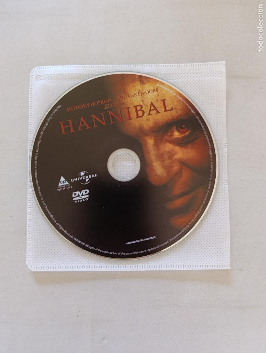 Cine: DVD HANNIBAL - ANTHONY HOPKINS - SOLO DISCO, SIN CAJA NI CARATULA (BA)