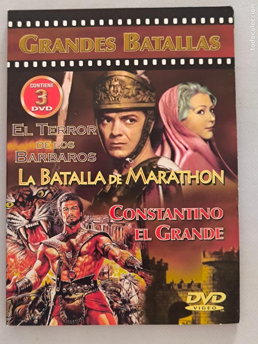 Cine: DVD LA BATALLA DE MARATHON / CONSTANTINO EL GRANDE / EL TERROR DE LOS BARBAROS - 3 DISCOS (CS)