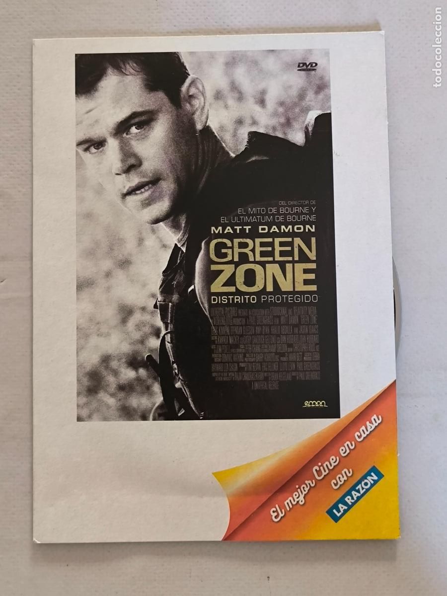 Cine: DVD GREEN ZONE - DISTRITO PROTEGIDO - MATT DAMON - FUNDA FINA CARTON (5O)