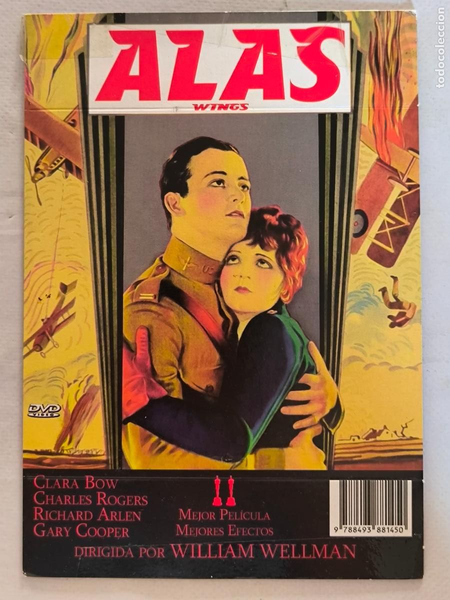 Cin&eacute;ma: DVD ALAS (WINGS) - WILLIAM WELLMAN - FUNDA FINA CARTON (5O)