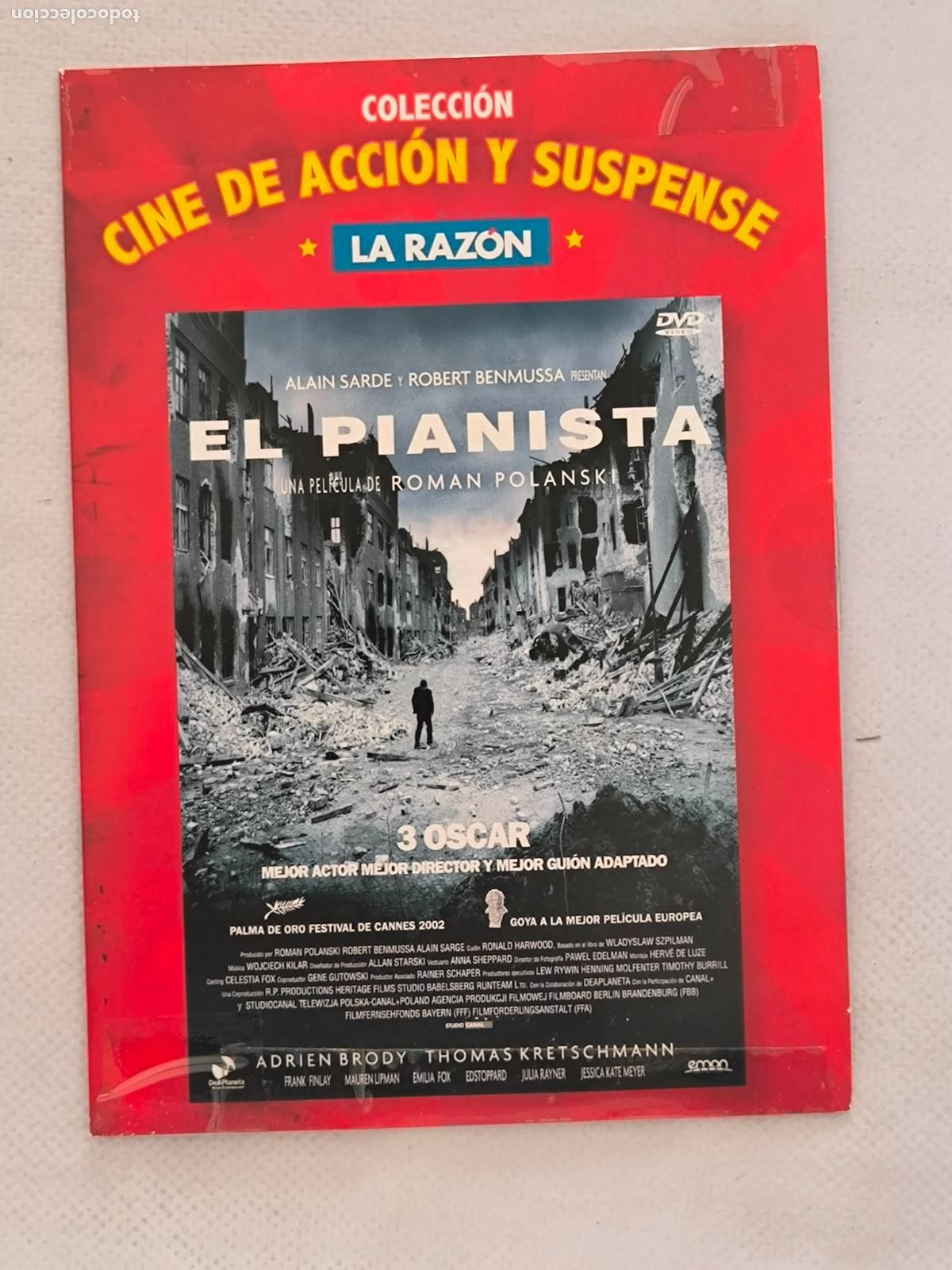Cine: DVD EL PIANISTA - ROMAN POLANSKI - FUNDA FINA CARTON (5R)