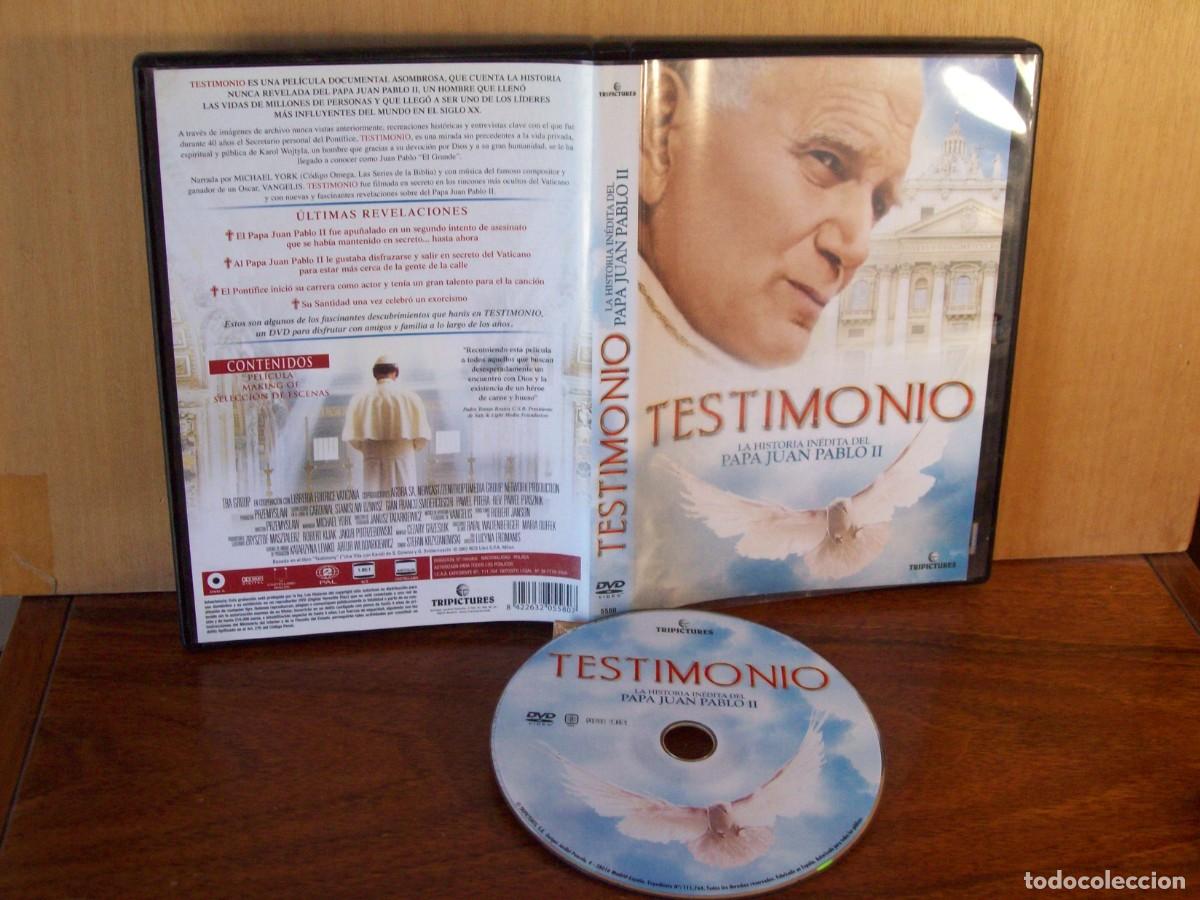 Cine: TESTIMONIO - LA HISTORIA INEDITA DEL PAPA JUAN PABLO II - DVD