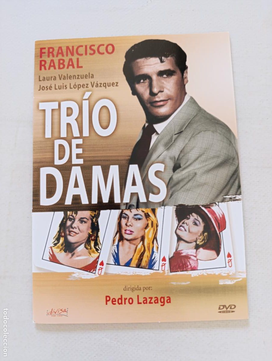 Cine: DVD TRIO DE DAMAS - FRANCISCO RABAL - FUNDA FINA CARTON (BA)