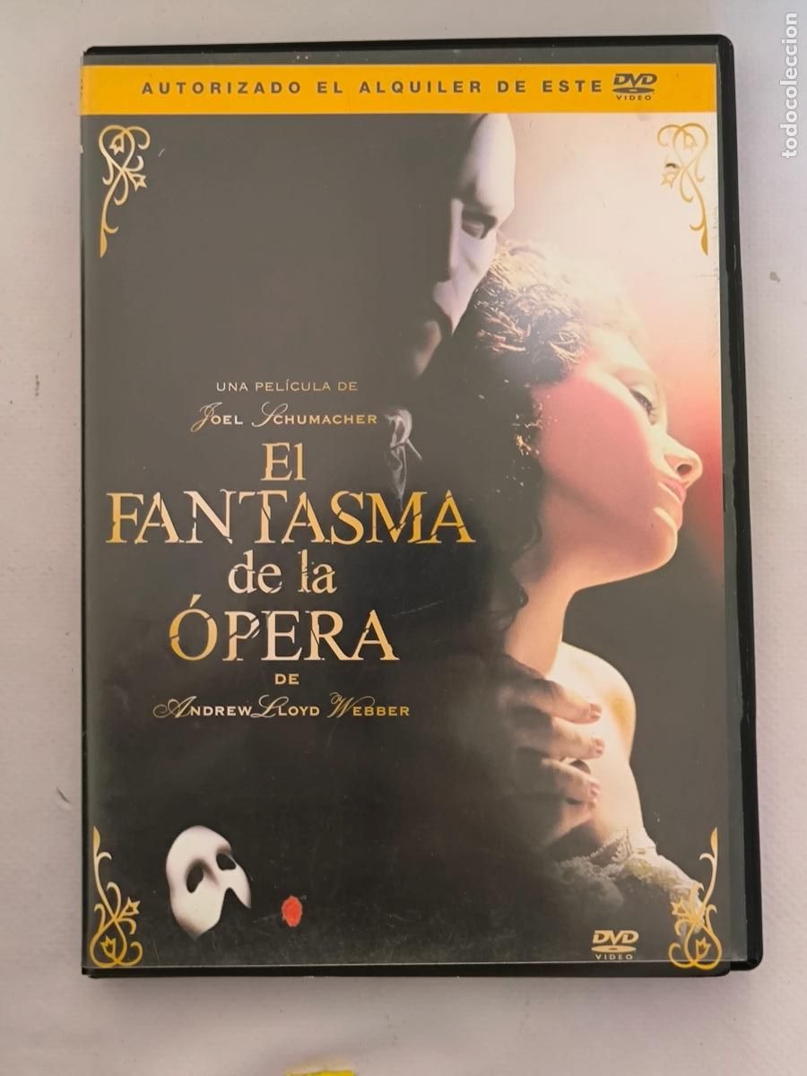 Cine: DVD EL FANTASMA DE LA OPERA - JOEL SCHUMACHER - EDICION DE ALQUILER - LEER DESCRIPCION (BB)