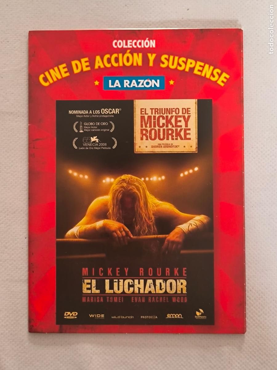 Cine: DVD EL LUCHADOR - MICKEY ROURKE - FUNDA FINA CARTON (5U)