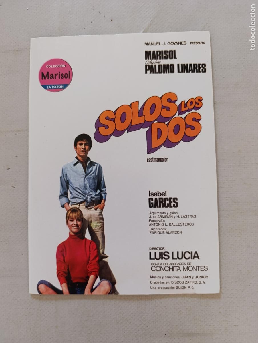 Cine: DVD SOLOS LOS DOS - MARISOL, PALOMO LINARES - FUNDA FINA CARTON (CM)