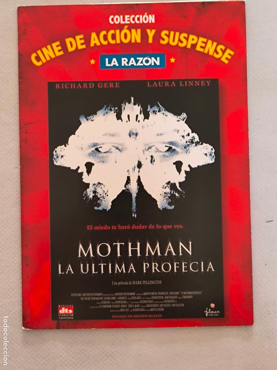 Cine: DVD MOTHMAN - LA ULTIMA PROFECIA - FUNDA FINA CARTON (5X)