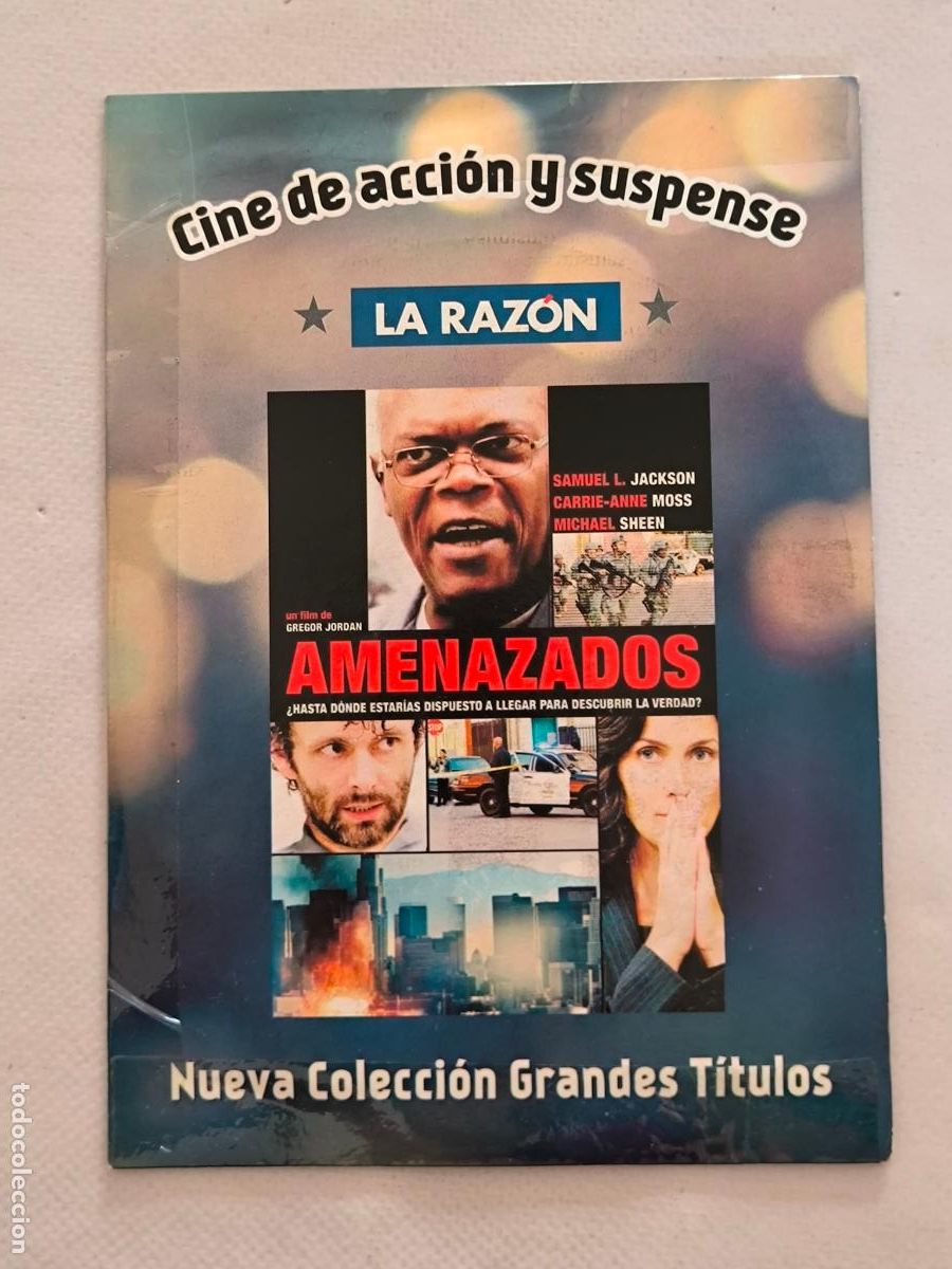 Cinema: DVD AMENAZADOS - SAMUEL L. JACKSON - FUNDA FINA CARTON (5X)