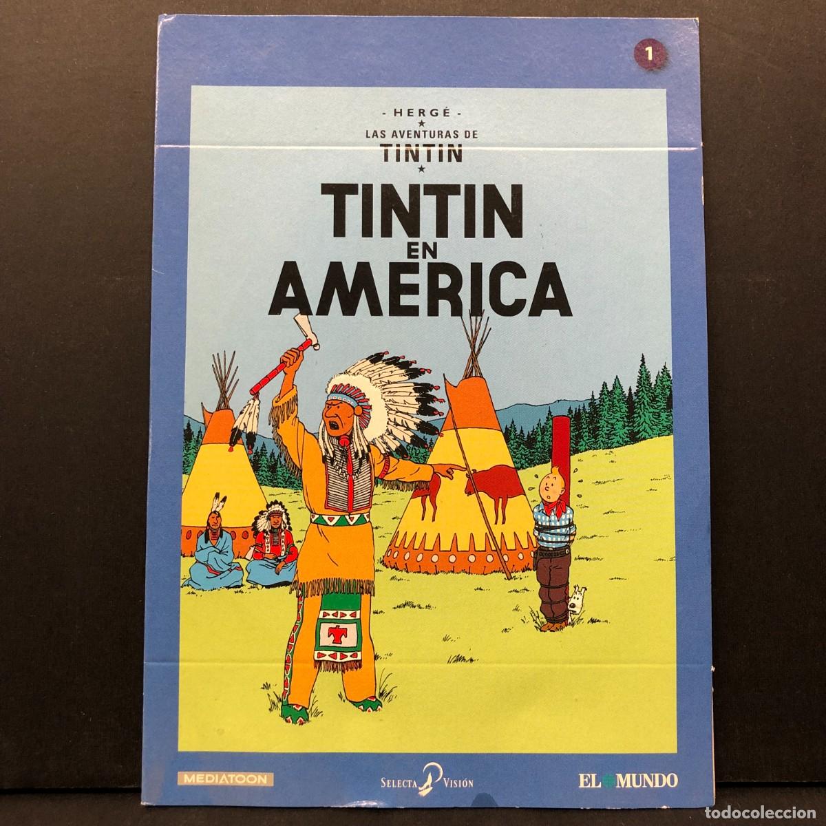 Cinema: TINTIN EN AMERICA - LAS AVENTURAS DE TINTIN - HERG&Eacute; - N&ordm; 1 - EL MUNDO - DVD VIDEO - PELICULA / 2941