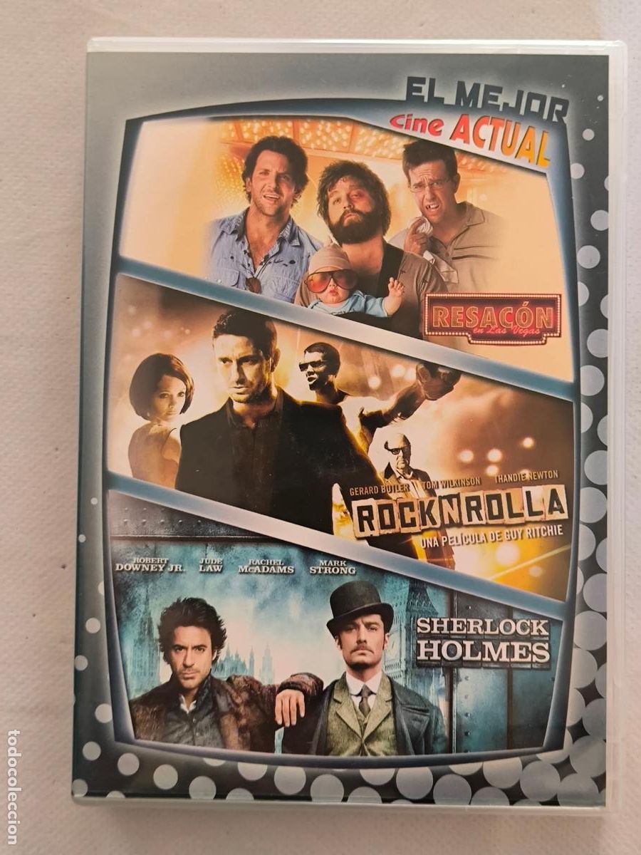 Cine: DVD RESACON EN LAS VEGAS / ROCKNROLLA / SHERLOCK HOLMES - 3 DISCOS (ET)