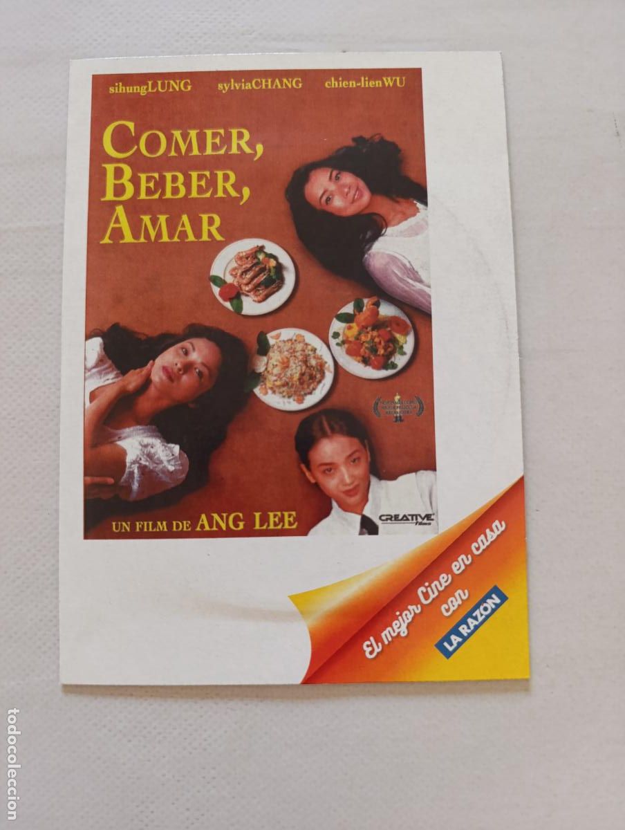 Cine: DVD COMER, BEBER, AMAR - ANG LEE - FUNDA FINA CARTON (CM1)