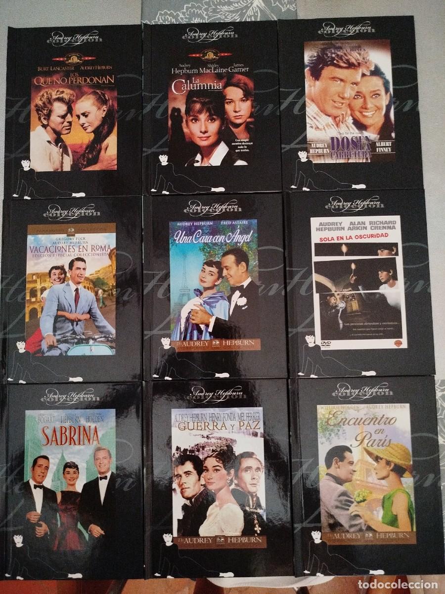 Cine: Lote 9 DVDs-Libros colecci&oacute;n Audrey Hepburn a&ntilde;o 2006