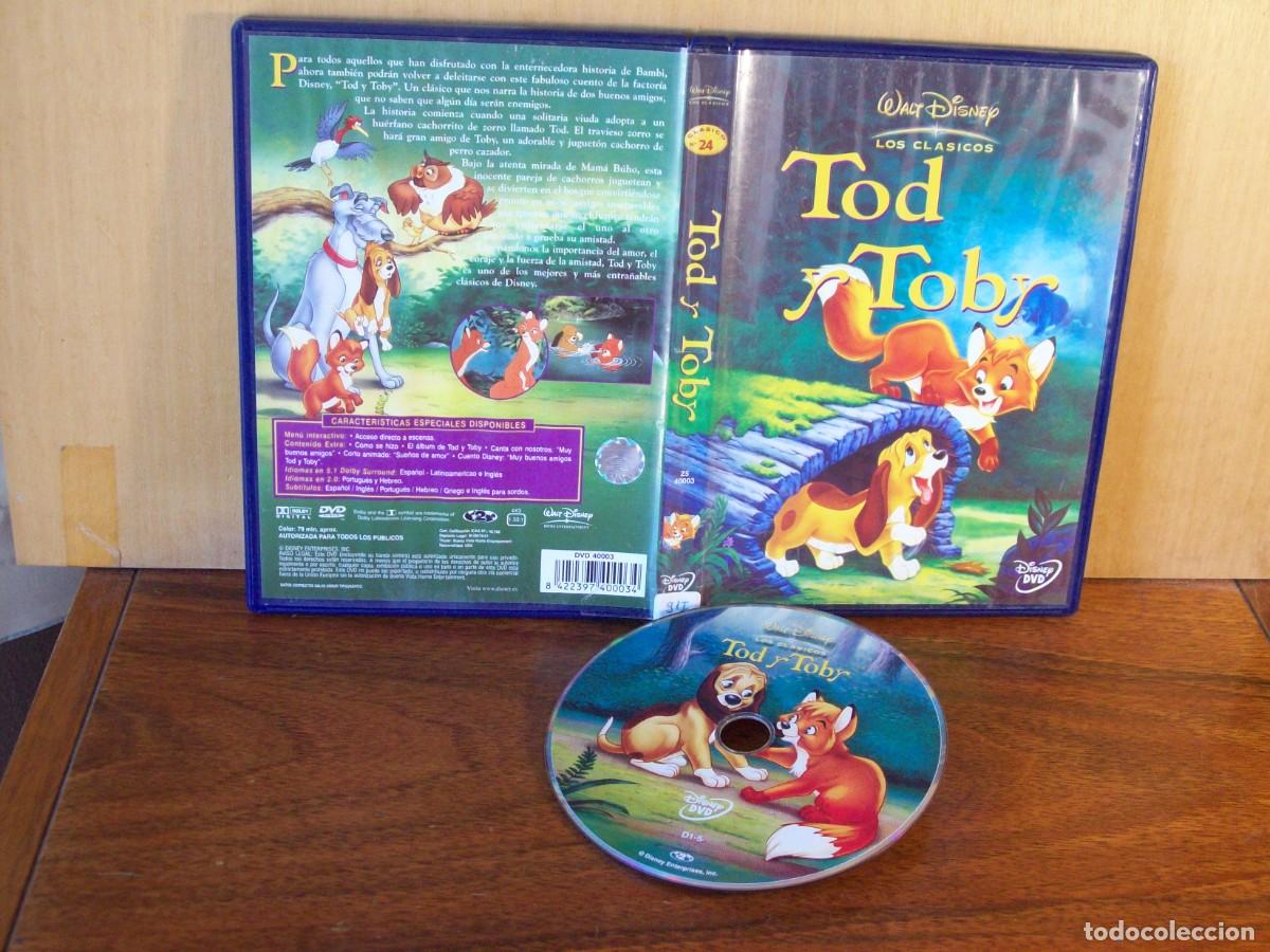 Cine: TOD Y TOBY - DVD LOS CLASICOS DE WALT DISNEY - CARATULA ALGO ARRUGADA