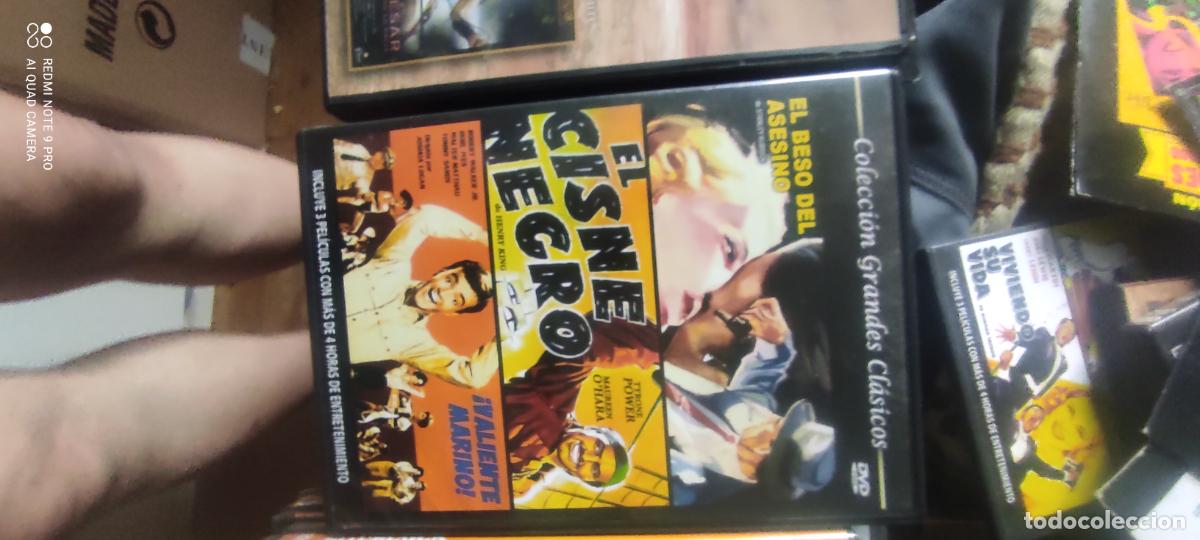 Cine: DVD EL BESO DEL ASESINO , EL CISNE NEGRO , &iexcl; VALIENTE MARINO ! ( CAJA FINA PRECINTADO )
