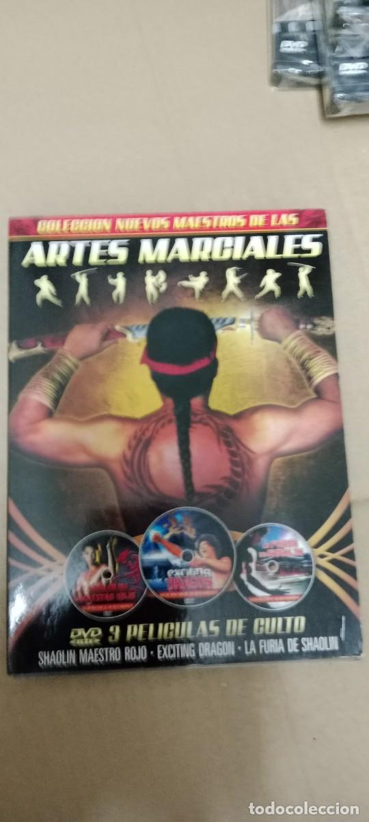Cine: ARTES MARCIALES 3 PELICULAS DE CULTO SHAOLIN MAESTRO ROJO + EXCITING DRAGON + LA FURIA DVD KUNG C-18