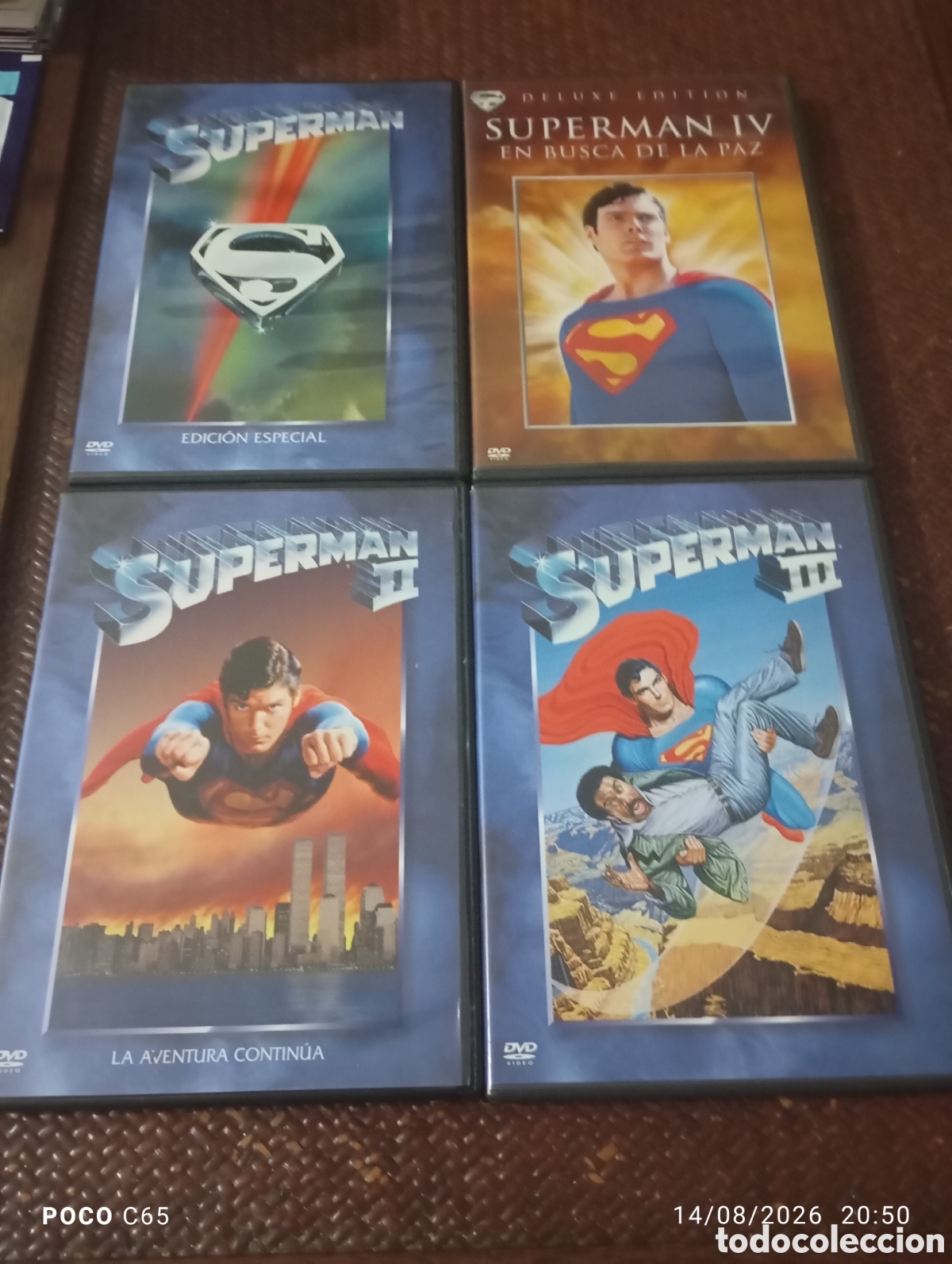 Cine: Lote 4 pel&iacute;culas Superman parte 1.2.3.4