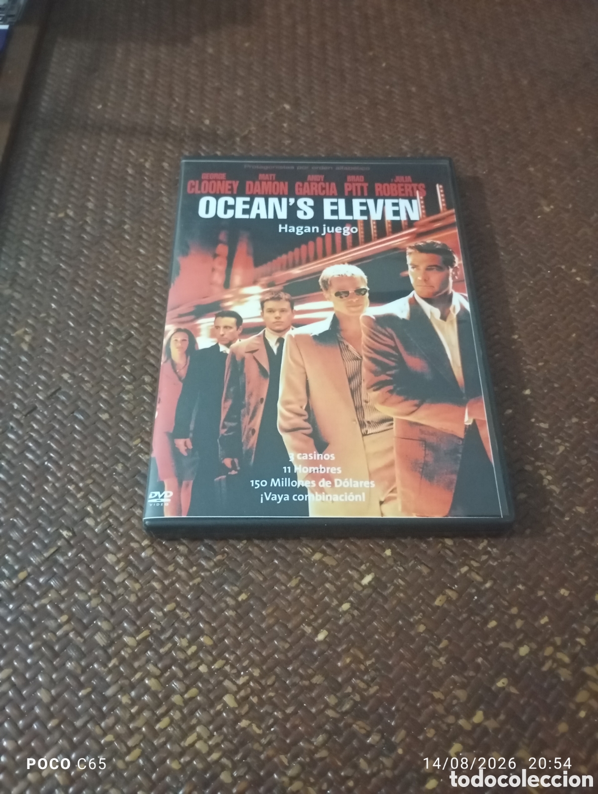 Cine: Ocean.S eleven hagan juego DVD caratula no original