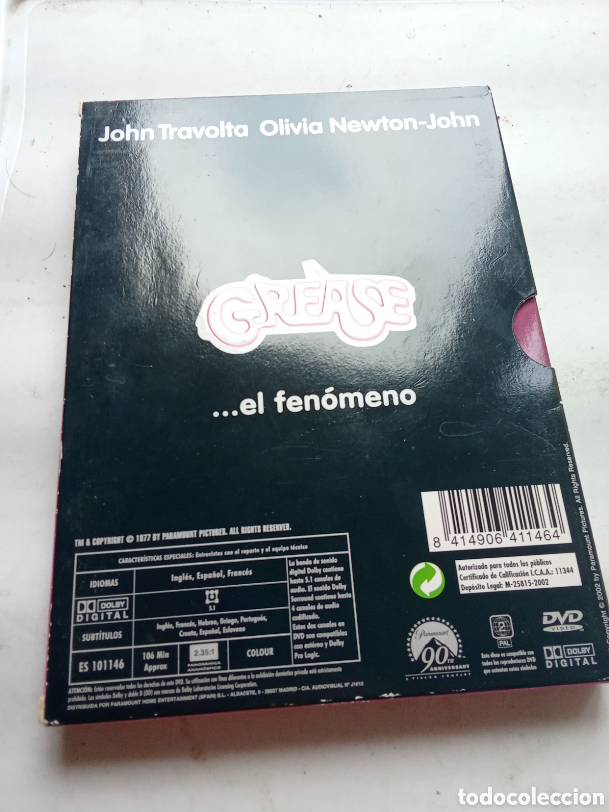 Cine: GREASE JOHN TRAVOLTA OLIVIA NEWTON -JOHN