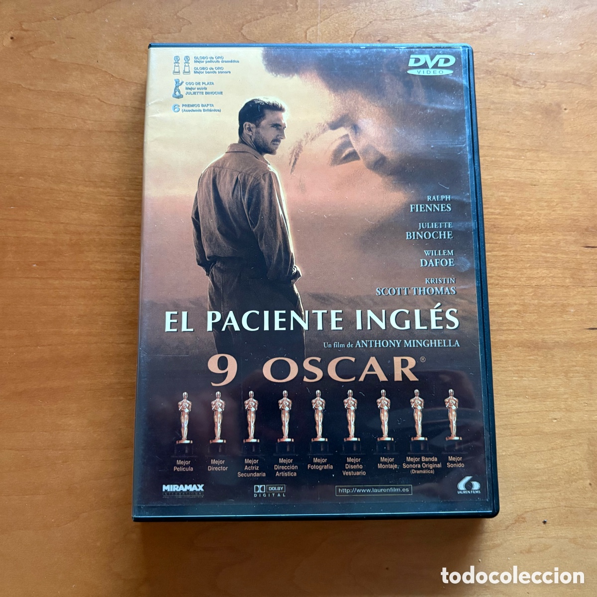 Cine: DVD Pel&iacute;cula El Paciente Ingl&eacute;s Como Nuevo