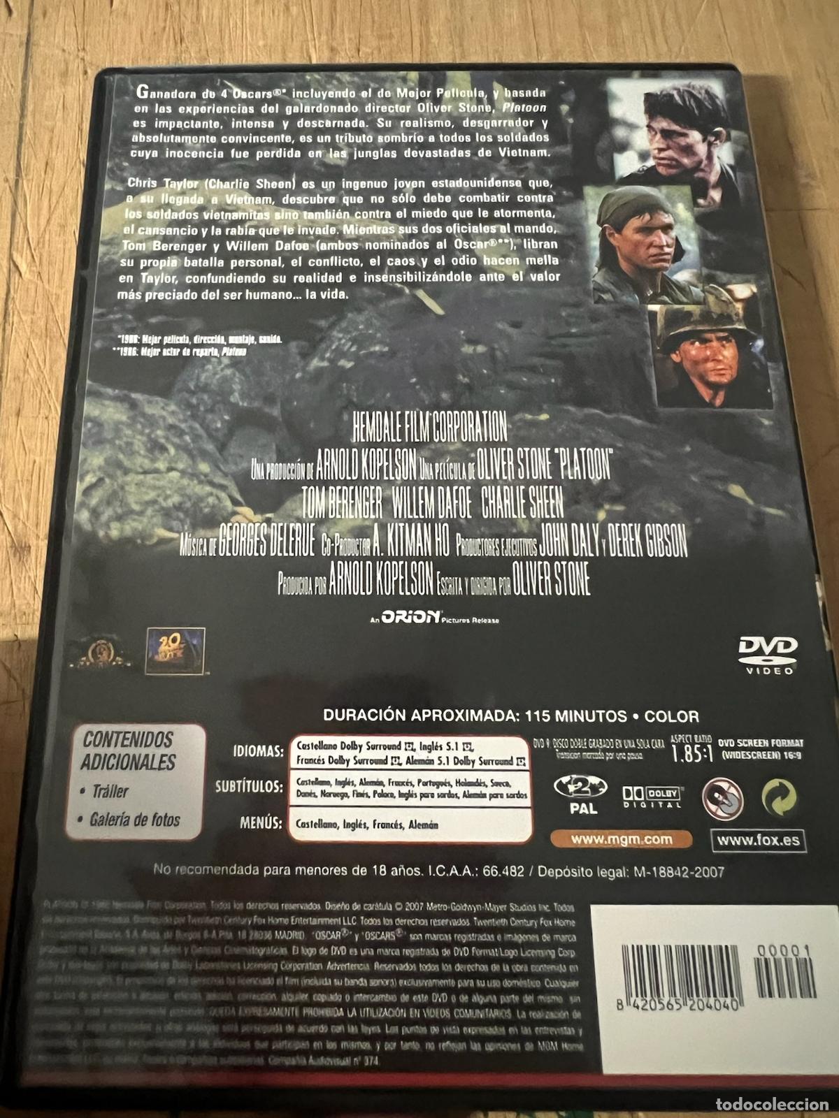 Cine: DVD. Platoon - Foto 2