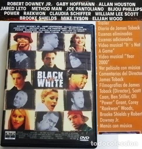 Cine: BLACK AND WHITE DVD PEL&Iacute;CULA ROBERT JR DOWNEY CLAUDIA SCHIFFER SHIELDS MIKE TYSON BEN STILLER E WOOD