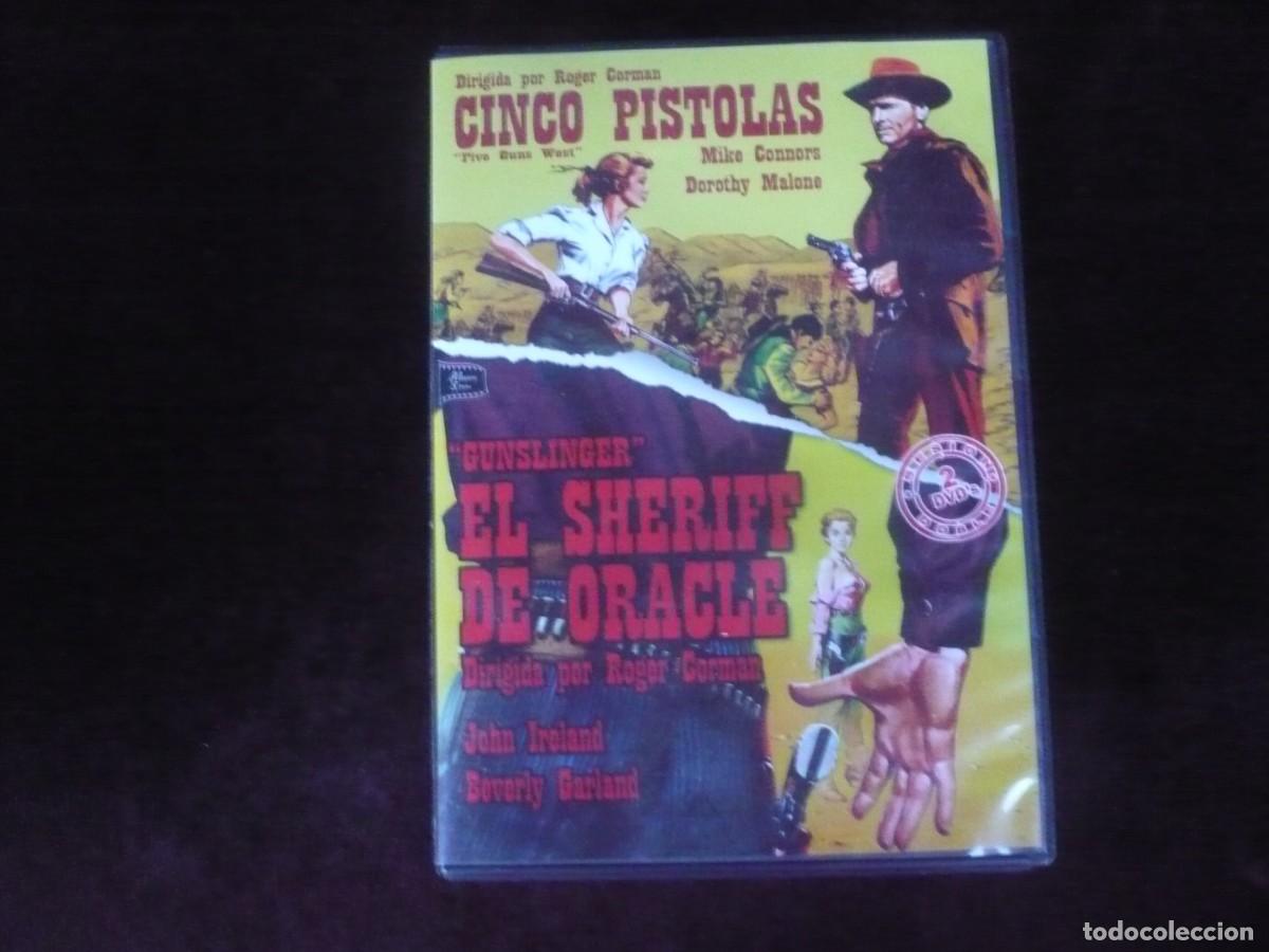 Cine: cinco pistolas + el sheriff de oracle - 2 dvd como nuevos