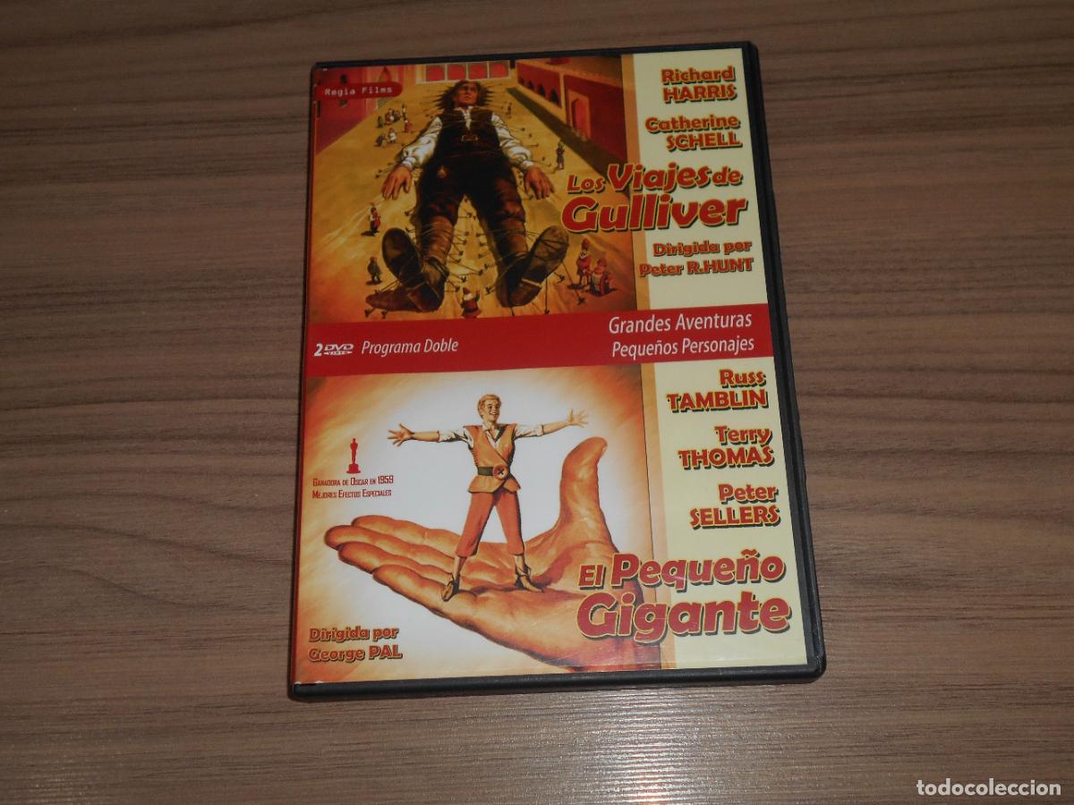 Cine: LOS VIAJES DE GULLIVER + EL PEQUE&Ntilde;O GIGANTE 2 DVD Como NUEVA
