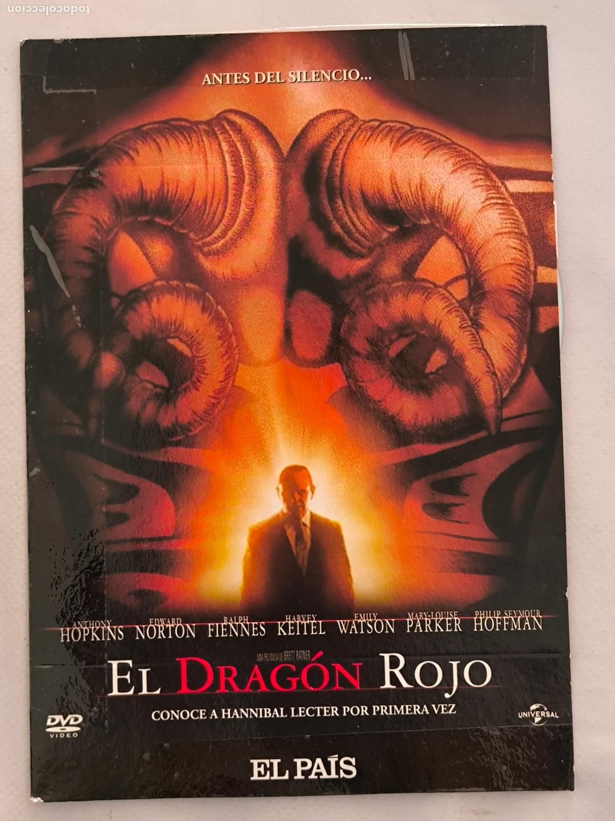 Cine: DVD EL DRAGON ROJO - ANTHONY HOPKINS - FUNDA FINA CARTON (6A)
