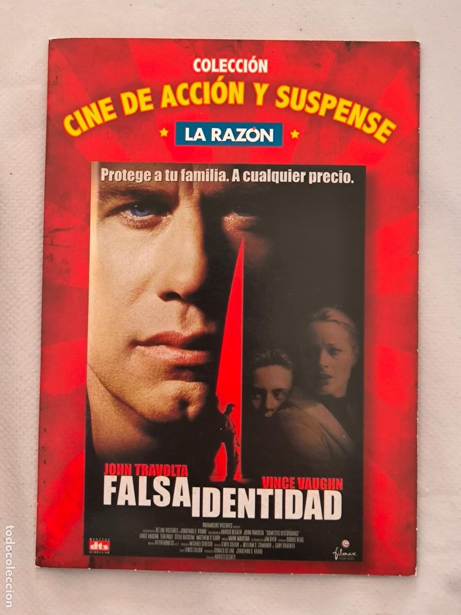 Cine: DVD FALSA IDENTIDAD - JOHN TRAVOLTA - FUNDA FINA CARTON (6A)