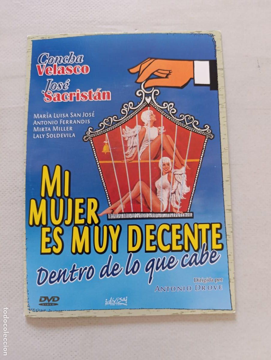 Cin&eacute;ma: DVD MI MUJER ES MUY DECENTE DENTRO DE LO QUE CABE - CONCHA VELASCO - FUNDA FINA CARTON (165)