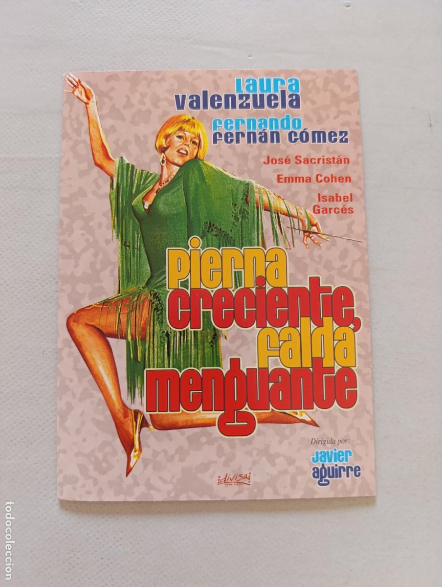 Cine: DVD PIERNA CRECIENTE, FALDA MENGUANTE - LAURA VALENZUELA - FUNDA FINA CARTON (180)