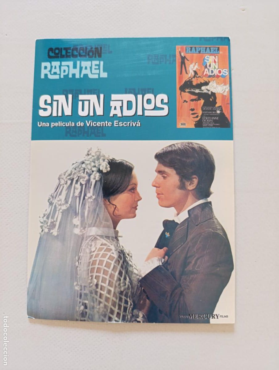 Cine: DVD SIN UN ADIOS - RAPHAEL - VICENTE ESCRIVA - FUNDA FINA CARTON (180)