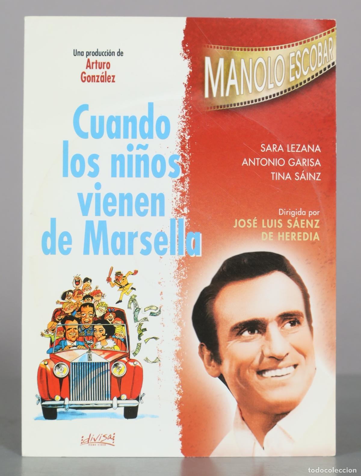 Cine: DVD. Cuando los ni&ntilde;os vienen de Marsella - Manolo Escobar, Sara Lezana, Antonio Garisa, Tina S&aacute;inz