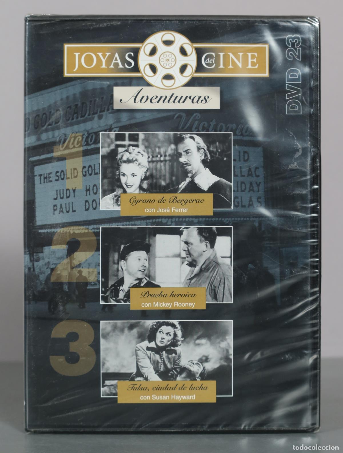 Cin&eacute;ma: DVD. Joyas del Cine: Aventuras 23 - Cyrano de Bergerac, Prueba heroica, Tulsa, ciudad . PRECINTADO