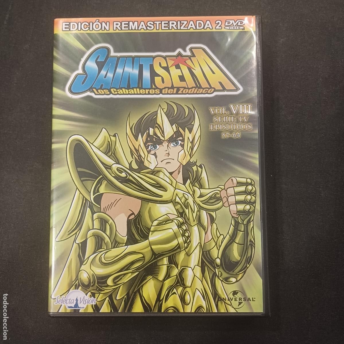 Cine: SAINT SENYA/LOS CABALLEROS DEL ZODIACO/VOL.VIII/SERIE TV EPISODIOS 57-64/DVD 2 DISCOS
