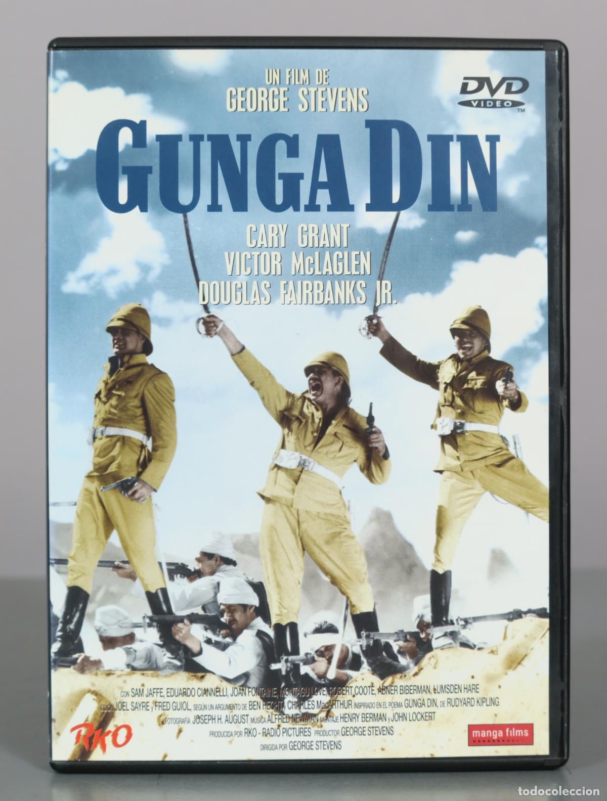 Cine: DVD. Gunga Din - George Stevens, Cary Grant, Victor McLaglen, Douglas Fairbanks Jr. - Manga Films