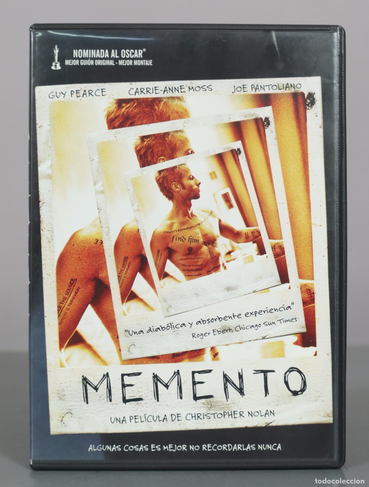 Cine: DVD. Memento - Christopher Nolan, Guy Pearce, Carrie-Anne Moss, Joe Pantoliano